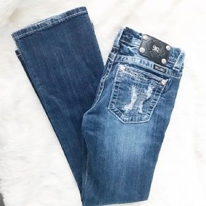 Miss Me Destroyed Pocket Boot Cut Jeans
